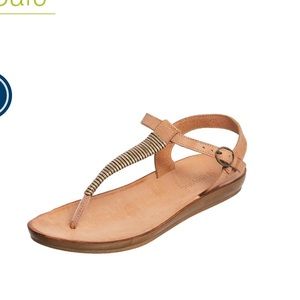 S02 Yana Slingback Flat Sandals Details, size 40, taupe leather